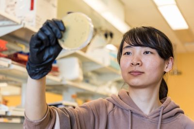 BSE Graduate Student working in biotechnology lab