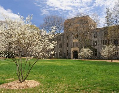 the department building in spring 